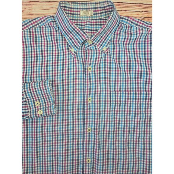 Peter Millar Mens Dress Shirt XL Multicolor Check - Picture 4 of 7